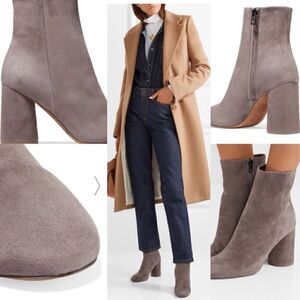 VINCE. Ridley Suede Grey Boots Booties 8.5